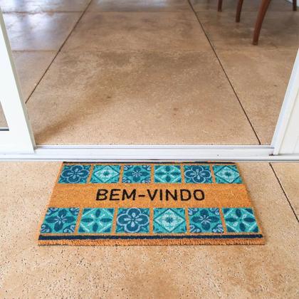 Imagem de Capacho Retangular Fibra De Coco Base PVC 60x33cm - Komeco