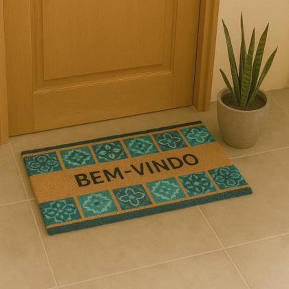 Imagem de Capacho Retangular Fibra De Coco Base PVC 60x33cm - Komeco