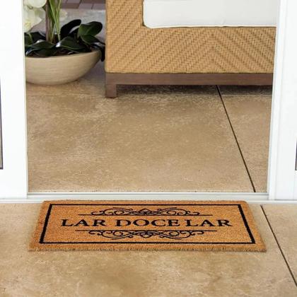 Imagem de Capacho Retangular Fibra De Coco Base PVC 70x33cm - Komeco