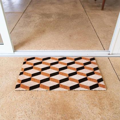 Imagem de Capacho Retangular Fibra De Coco Base Pvc 75X45Cm - Komeco N