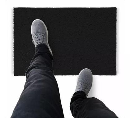 Imagem de Capacho Tapete De Porta Vinilico Liso 60x40cm Preto Comprimento 60 Cm Largura 40 Cm