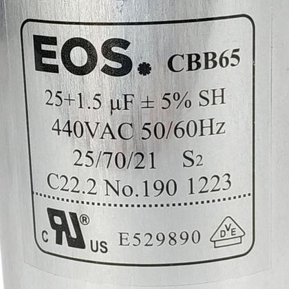 Imagem de Capacitor 25 + 1,5 uF 440v