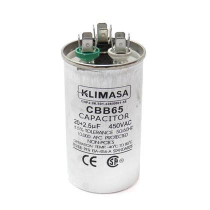 Capacitor ar condicionado perma. duplo alum. 20+2.5uf 450vac
