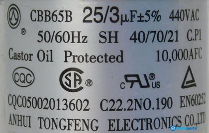 Imagem de Capacitor Duplo ELGIN 25+3MF 440V - ARC175090415571