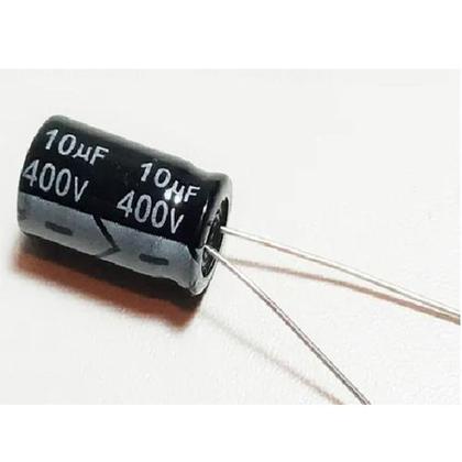 Imagem de Capacitor Eletrolitico 10uf 400v 105ºC Pacote com 20 peças