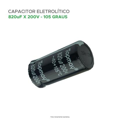 Imagem de Capacitor Eletrolítico 820uf x 200v 105º - Alta Qualidade