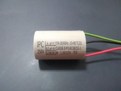 Imagem de Capacitor P/ Ventilador 3 Fios 4 + 6,5uf 50/60hz 250v
