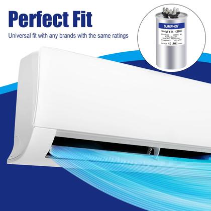 Imagem de Capacitor SUREPHON 55+5uF 370V/440VAC Dual Run Start CBB65