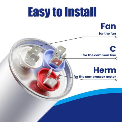 Imagem de Capacitor SUREPHON 70/5uF 370V ou 440V CBB65B para unidade AC
