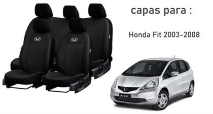 Imagem de Capas Alto Nível Couro Bancos Honda Fit 2003-2008 + Volante + Chaveiro