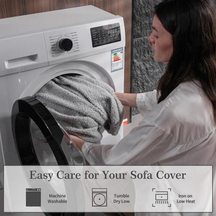 Imagem de Capas de almofada de sofá OHSIO para sofá secional cinza claro