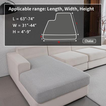 Imagem de Capas de almofada de sofá OHSIO para sofá secional cinza claro