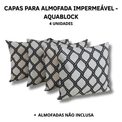 Imagem de Capas de Almofada Impermeáveis Aquablock  Kit com 4 Unidades 45x45