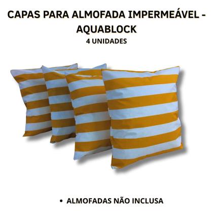 Imagem de Capas de Almofada Impermeáveis Aquablock  Kit com 4 Unidades 45x45