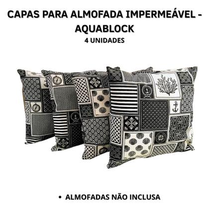 Imagem de Capas de Almofada Impermeáveis Aquablock  Kit com 4 Unidades 45x45
