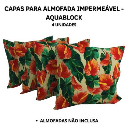 Imagem de Capas de Almofada Impermeáveis Aquablock  Kit com 4 Unidades 45x45