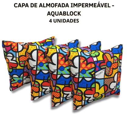Imagem de Capas de Almofada Impermeáveis Aquablock  Kit com 4 Unidades 45x45