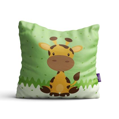Imagem de Capas de Almofadas Animais Safari para Quarto Infantil 35x35 kit 4un