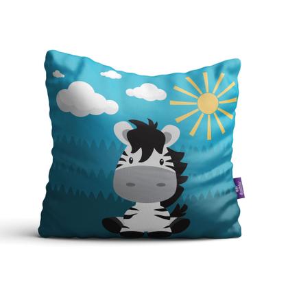 Imagem de Capas de Almofadas Animais Safari para Quarto Infantil 35x35 kit 4un