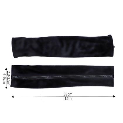 Imagem de Capas de apoio de braço FORCHEER 38 cm, veludo elástico, pretas