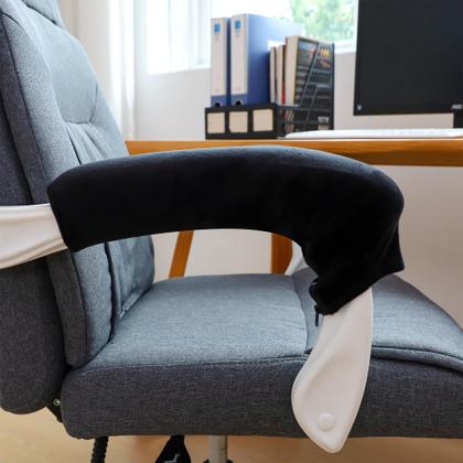 Imagem de Capas de apoio de braço FORCHEER 38 cm, veludo elástico, pretas