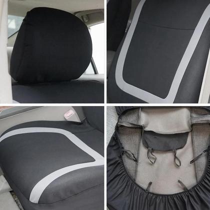 Imagem de Capas De Assento De Carro Universais Em Poliéster Respirável Conjunto Completo Lavável Para Carro