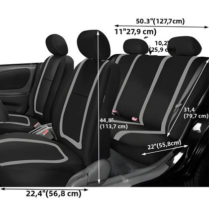 Imagem de Capas De Assento De Carro Universais Em Poliéster Respirável Conjunto Completo Lavável Para Carro
