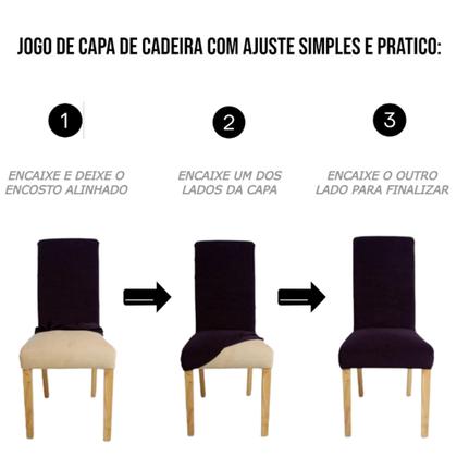 Imagem de Capas De Cadeira De Jantar E Sala Malha Gel Para 6 Lugares