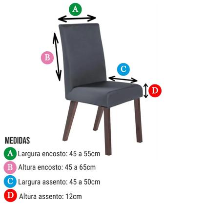 Imagem de Capas De Cadeira De Jantar E Sala Malha Gel Para 6 Lugares