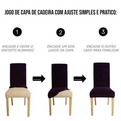 Imagem de Capas De Cadeira De Jantar E Sala Malha Gel Para 6 Lugares