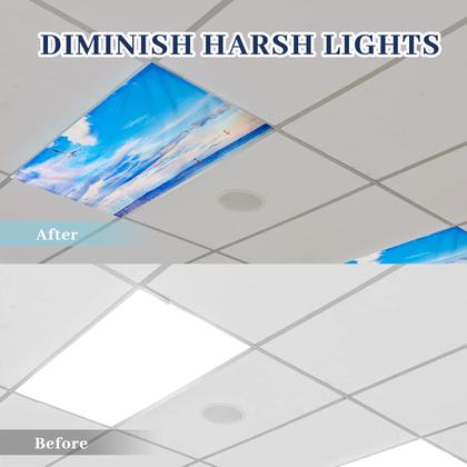 Imagem de Capas de luz fluorescente Patelai, pacote com 8, para sala de aula de 4 x 2 pés