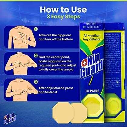 Imagem de Capas de mamilo NipGuards para homens à prova d'água (20 pares)