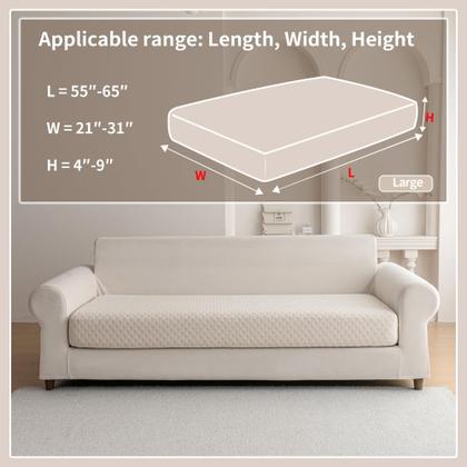 Imagem de Capas de sofá QIANMEW, laváveis, elásticas, em forma de L, marfim