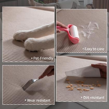 Imagem de Capas de sofá secionais OHSIO resistentes ao desgaste, elásticas, marrom claro