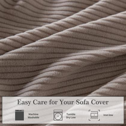 Imagem de Capas de sofá secionais OHSIO, resistentes ao desgaste, laváveis, marrons