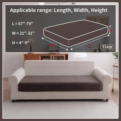 Imagem de Capas de sofá secionais OHSIO resistentes ao desgaste, marrom elástico