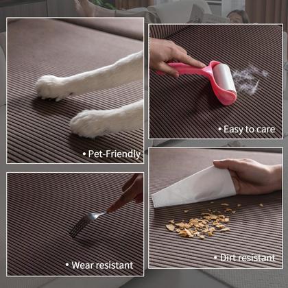 Imagem de Capas de sofá secionais OHSIO resistentes ao desgaste, marrom elástico