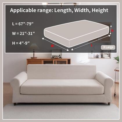 Imagem de Capas de sofá secionais OHSIO resistentes ao desgaste Stretch Ivory