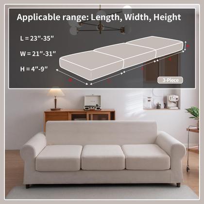 Imagem de Capas de sofá secionais OHSIO resistentes ao desgaste Stretch Ivory