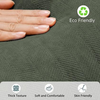 Imagem de Capas de travesseiro ZWJD Army Green Chenille 45x45cm, conjunto de 2