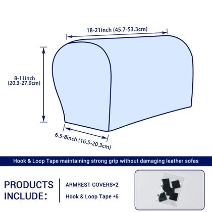 Imagem de Capas elásticas de apoio de braço SUB-TEX para cadeiras, sofá-sofá (2 unidades)