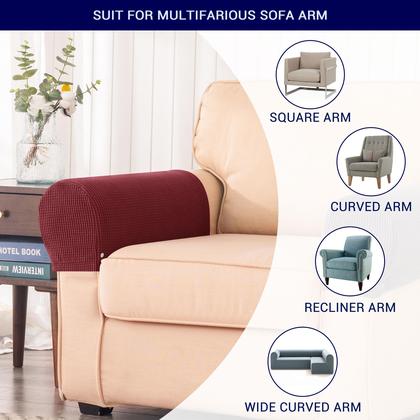 Imagem de Capas elásticas de apoio de braço SUB-TEX para cadeiras, sofá, sofá, vinho