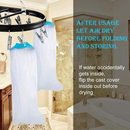 Imagem de Capas fundidas impermeáveis Asunby para pernas de chuveiro, reutilizáveis para adultos