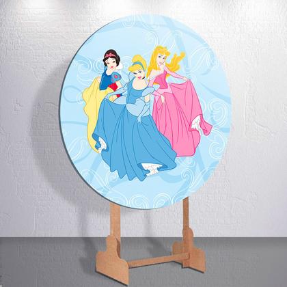 Imagem de Capas Painel Festa Infantil Menina Princesas Painel Redondo Grande ou Mini Estampa Colorida