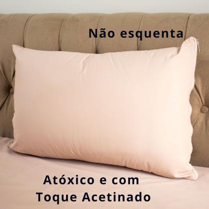 Imagem de Capas Protetor Travesseiro Impermeável 50 cm x 70 cm com Zíper Anti-Ácaro Confortável