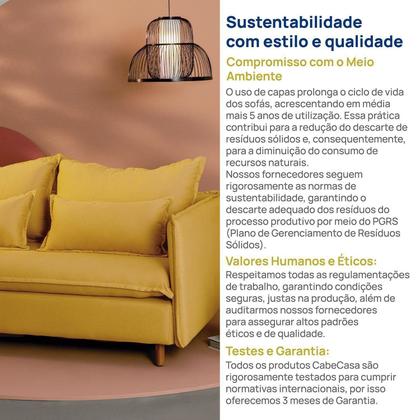 Imagem de Capas Sofá Sôma 2 Lugares Braço Lateral CabeCasa MadeiraOriginals