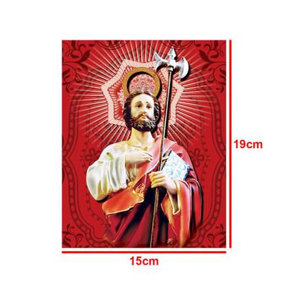 Imagem de Capela Oratório Arabesco com Imagem e Led São Judas Tadeu 25x18x31 Mdf Madeira Imbuia