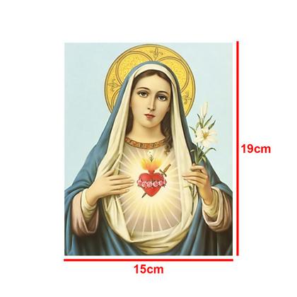 Imagem de Capela Oratório Arabesco com Imagem Maria Santíssima 25x18x31 Mdf Madeira Imbuia