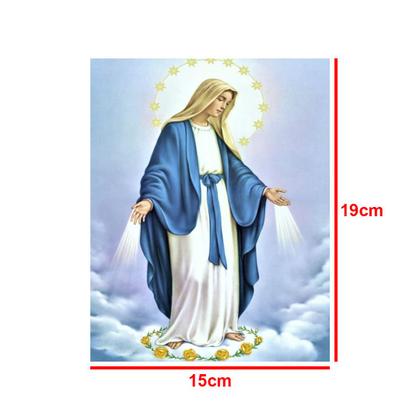 Imagem de Capela Oratório Arabesco com Imagem Nossa Senhora das Graças 25x18x31 Mdf Madeira Imbuia