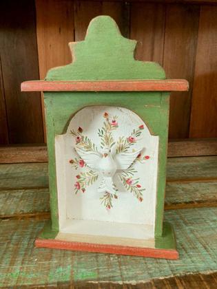 Imagem de Capela Oratório Verde Com Divino